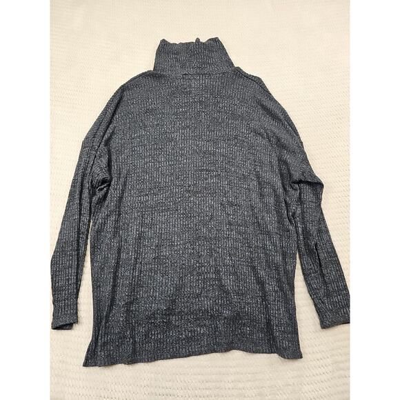American Eagle Shirt Womens Large Ribbed Soft & Sexy Plush Turtle Neck Oversized - Picture 5 of 6